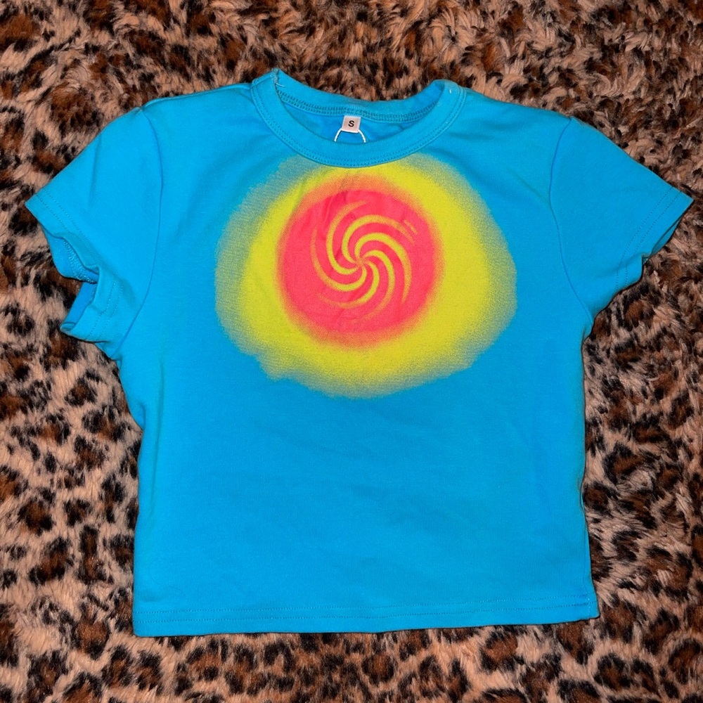 Baby Blue Spiral Tee